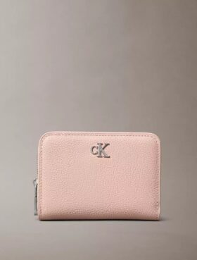 Carteira com aba e fecho de correr minimalista com Monogram