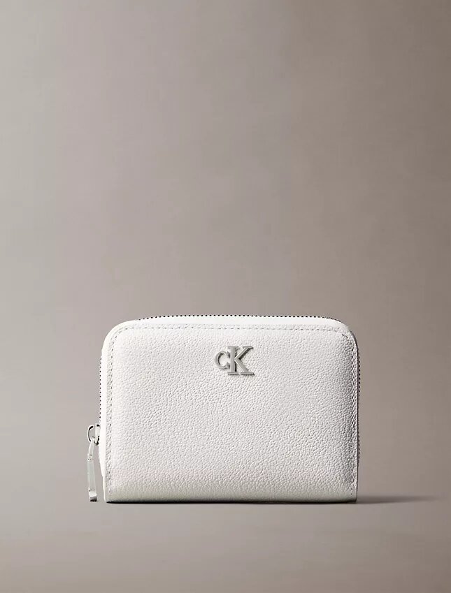 Carteira com aba e fecho de correr minimalista com Monogram Carteira com aba e fecho de correr minimalista com Monogram