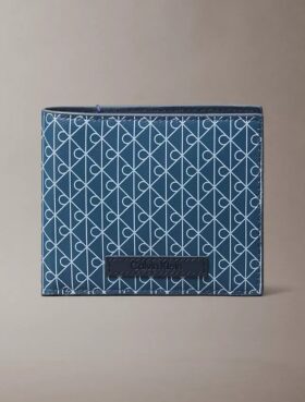 Carteira dobrável com logótipo em todo o corpo e bolsa para moedas