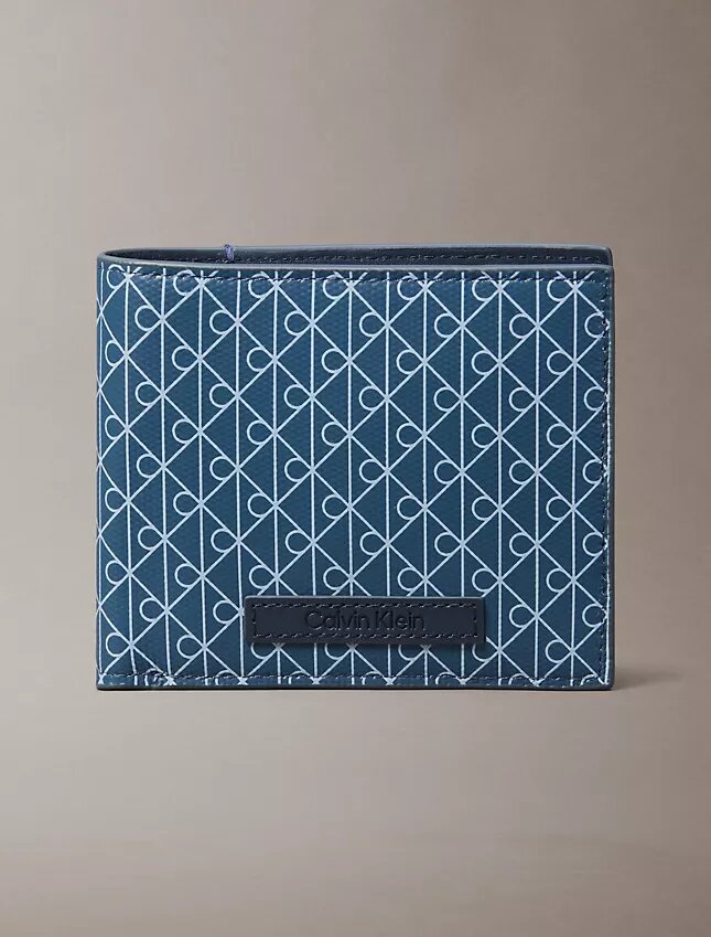 Carteira dobrável com logótipo em todo o corpo e bolsa para moedas Carteira dobrável com logótipo em todo o corpo e bolsa para moedas