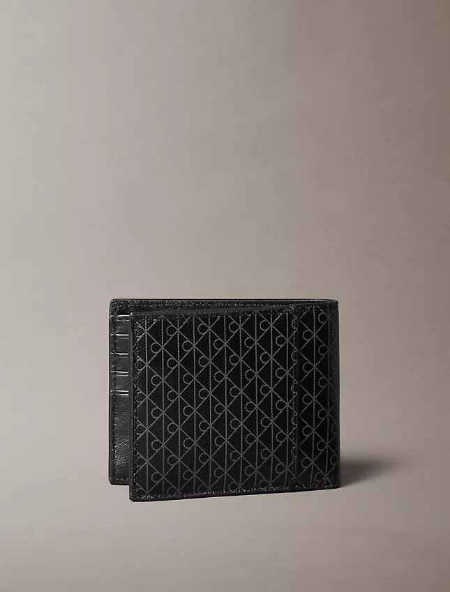 Carteira dobrável com logótipo em todo o corpo e bolsa para moedas Carteira dobrável com logótipo em todo o corpo e bolsa para moedas
