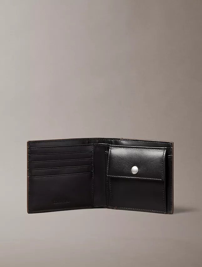 Carteira dobrável com logótipo em todo o corpo e bolsa para moedas Carteira dobrável com logótipo em todo o corpo e bolsa para moedas