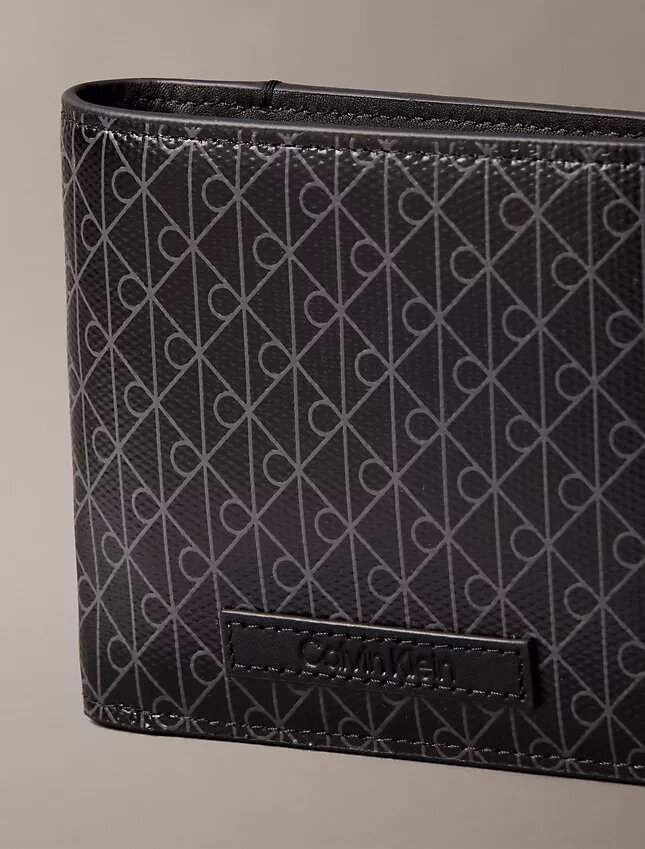 Carteira dobrável com logótipo em todo o corpo e bolsa para moedas Carteira dobrável com logótipo em todo o corpo e bolsa para moedas