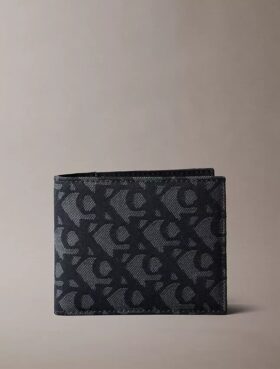 Carteira dobrável com Monogram em toda a superfície