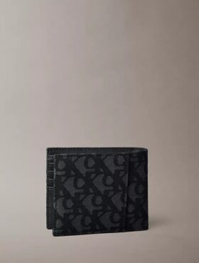 Carteira dobrável com Monogram em toda a superfície