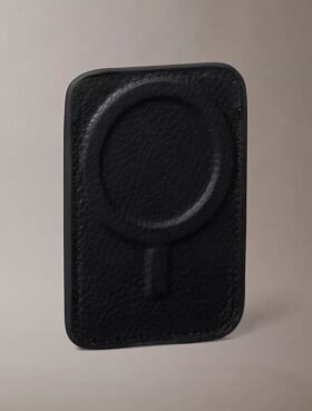 Carteira magnética para telemóvel com logótipo em folha metálica