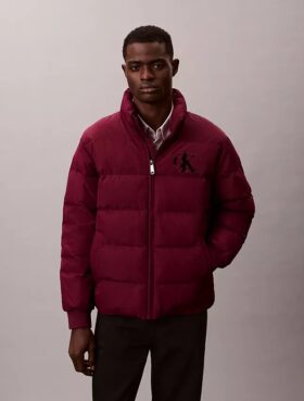 Casaco acolchoado com Monogram em chenille