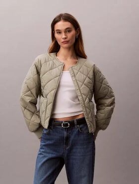 Casaco acolchoado em nylon