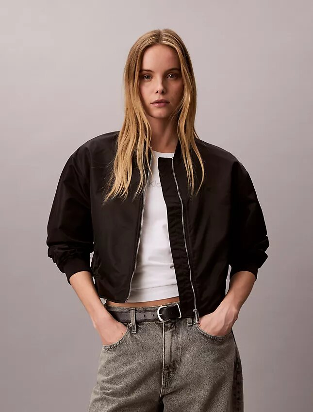 Casaco Bomber de Nylon Casaco Bomber de Nylon
