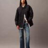 Casaco bomber em nylon amassado Casaco bomber em nylon amassado