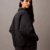 Casaco bomber em nylon amassado Casaco bomber em nylon amassado