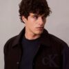 Casaco bomber universitário em nylon e algodão Casaco bomber universitário em nylon e algodão
