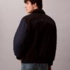 Casaco bomber universitário em nylon e algodão Casaco bomber universitário em nylon e algodão