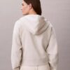 Casaco com capuz e fecho em malha polar com Monogram