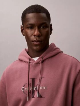 Casaco com capuz em malha polar Monologo