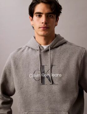 Casaco com capuz em malha polar Monologo