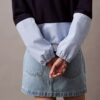 Casaco com fecho em nylon com blocos de cor Casaco com fecho em nylon com blocos de cor