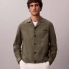 Casaco de camisa em linho e algodão Casaco de camisa em linho e algodão