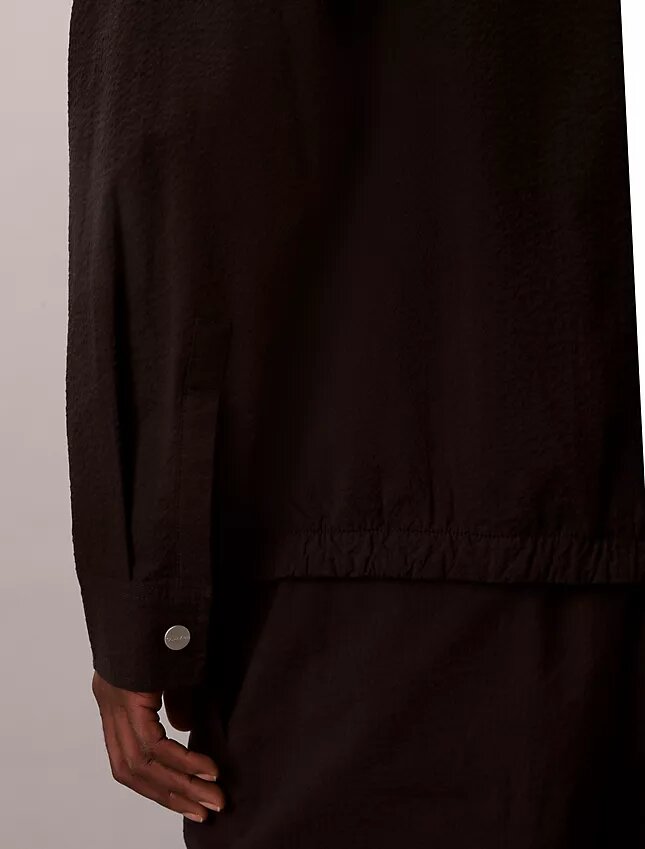 Casaco de camisa em seersucker Casaco de camisa em seersucker