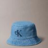 Chapéu de pescador em Denim lavado com logótipo bordado Chapéu de pescador em Denim lavado com logótipo bordado