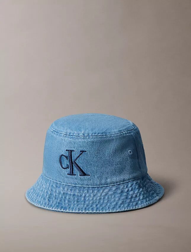 Chapéu de pescador em Denim lavado com logótipo bordado Chapéu de pescador em Denim lavado com logótipo bordado