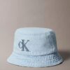 Chapéu de pescador em Denim lavado com logótipo bordado Chapéu de pescador em Denim lavado com logótipo bordado