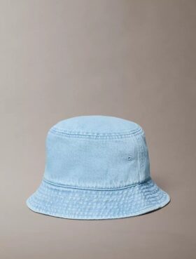 Chapéu de pescador em Denim lavado com logótipo bordado Chapéu de pescador em Denim lavado com logótipo bordado