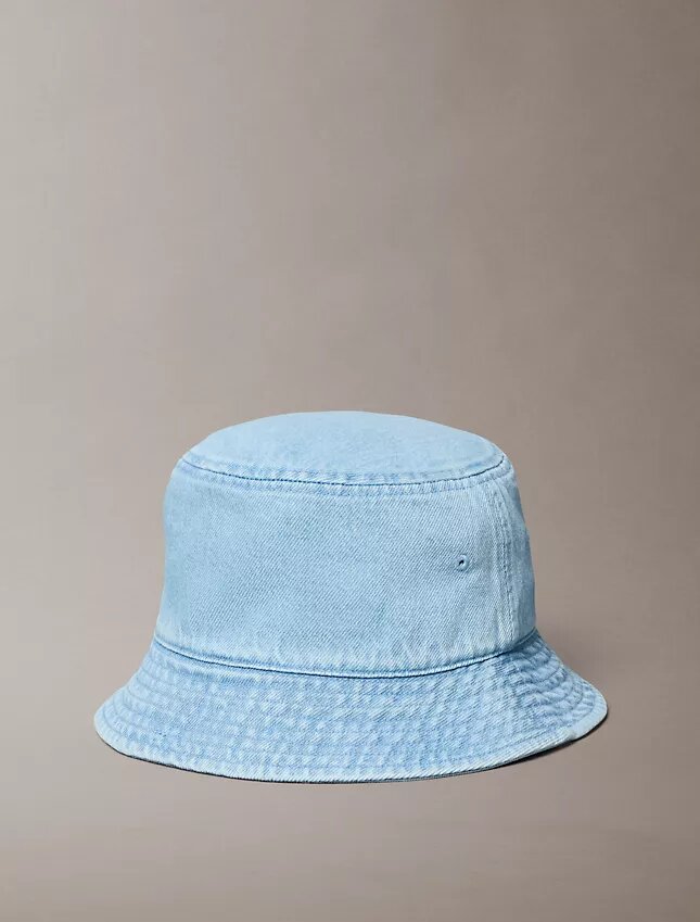 Chapéu de pescador em Denim lavado com logótipo bordado Chapéu de pescador em Denim lavado com logótipo bordado