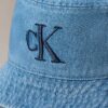 Chapéu de pescador em Denim lavado com logótipo bordado Chapéu de pescador em Denim lavado com logótipo bordado