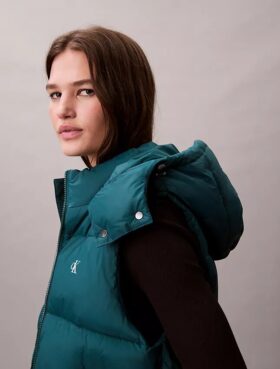 Colete acolchoado com Monogram em nylon