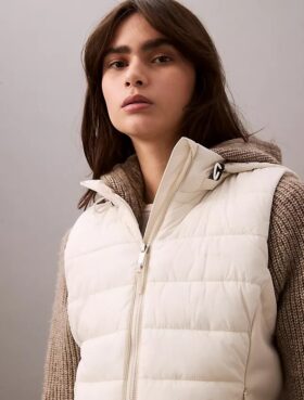 Colete acolchoado de nylon
