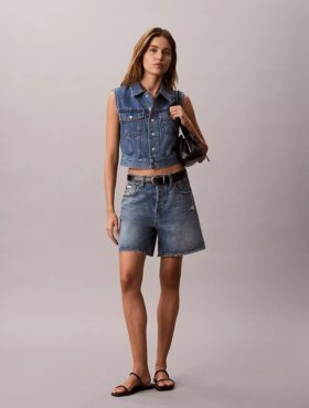 Colete sem mangas em Denim