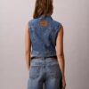 Colete sem mangas em Denim Colete sem mangas em Denim