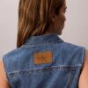 Colete sem mangas em Denim Colete sem mangas em Denim