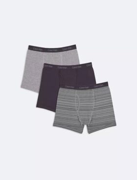 Conjunto de 2 Boxers justos de algodão Cotton Stretch com logótipo para meninos