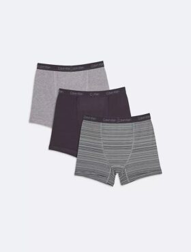 Conjunto de 2 Boxers justos de algodão Cotton Stretch com logótipo para meninos
