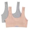 Conjunto de 2 Bralettes com canelado e logótipo
