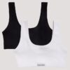 Conjunto de 2 Bralettes com canelado e logótipo