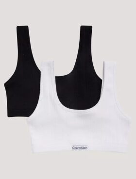 Conjunto de 2 Bralettes com canelado e logótipo