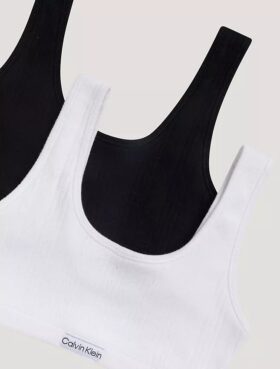 Conjunto de 2 Bralettes com canelado e logótipo