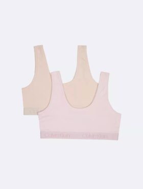 Conjunto de 2 Bralettes com faixa com logótipo para meninas