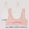 Conjunto de 2 Bralettes com logótipo em arco Conjunto de 2 Bralettes com logótipo em arco