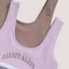 Conjunto de 2 Bralettes com logótipo em arco Conjunto de 2 Bralettes com logótipo em arco