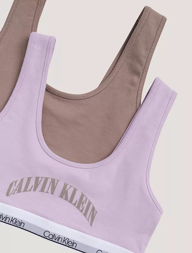 Conjunto de 2 Bralettes com logótipo em arco Conjunto de 2 Bralettes com logótipo em arco