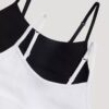 Conjunto de 2 Bralettes curtas com logótipo em canelado Conjunto de 2 Bralettes curtas com logótipo em canelado
