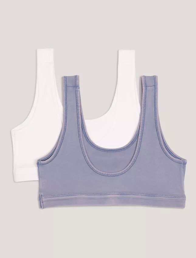 Conjunto de 2 Bralettes desbotadas para meninas Conjunto de 2 Bralettes desbotadas para meninas