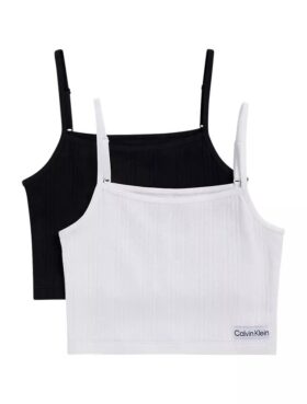 Conjunto de 2 camisolas com logótipo em malha canelada