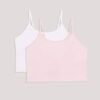 Conjunto de 2 camisolas com sutiã incorporado para meninas Conjunto de 2 camisolas com sutiã incorporado para meninas