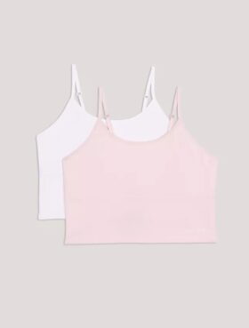 Conjunto de 2 camisolas com sutiã incorporado para meninas