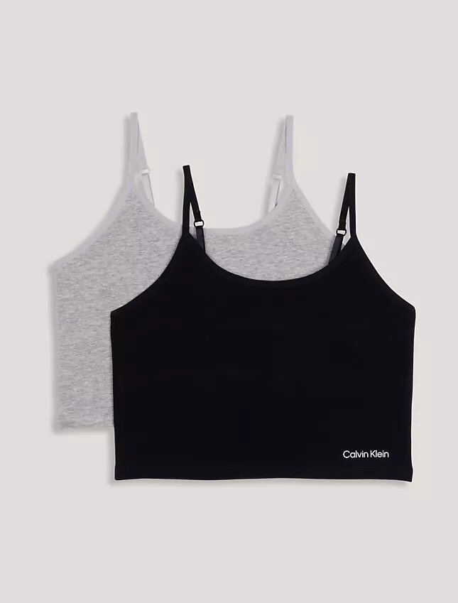 Conjunto de 2 camisolas com sutiã incorporado para meninas Conjunto de 2 camisolas com sutiã incorporado para meninas